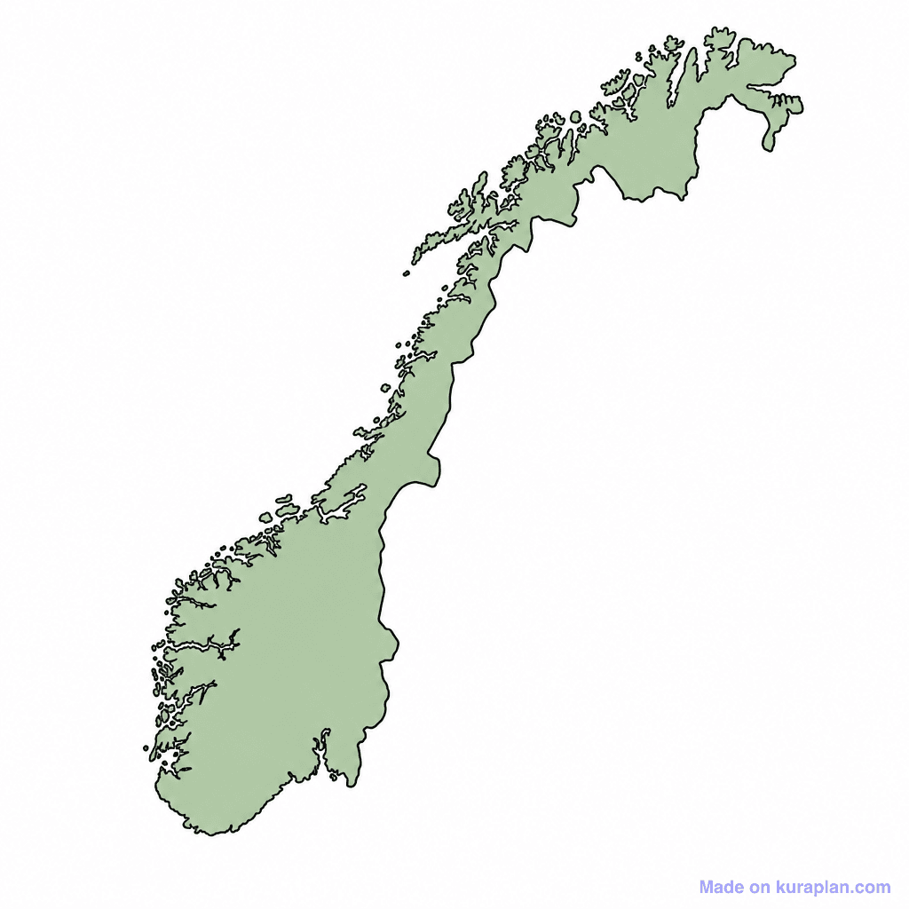 Norway Map Outline