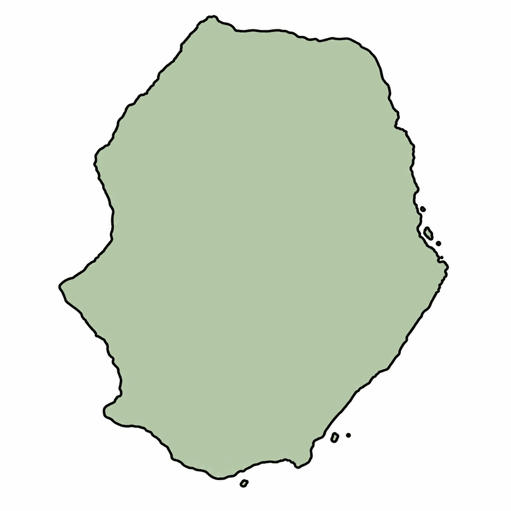 Niue Map Outline