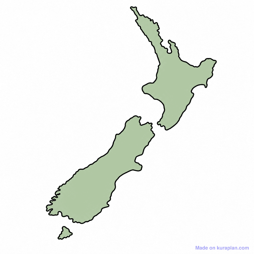 New Zealand Map Outline