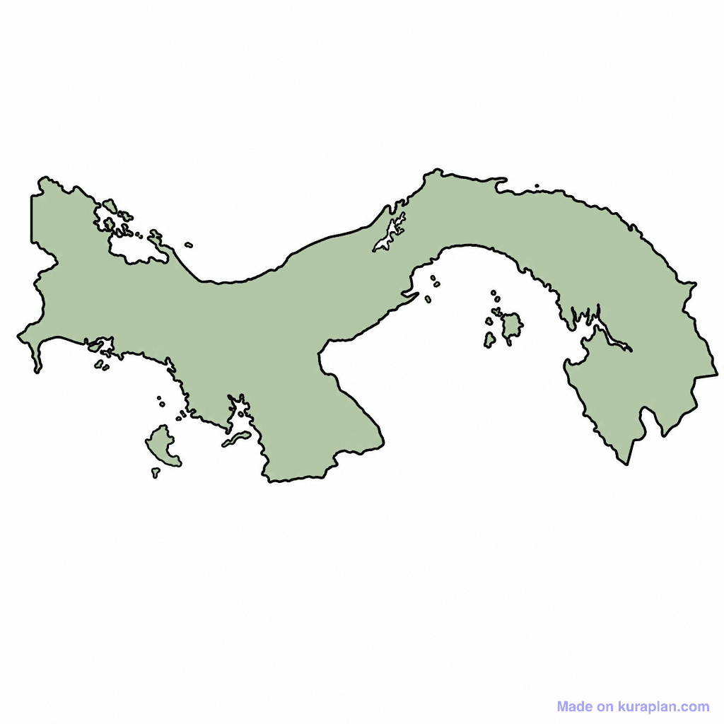 Panama Map Outline