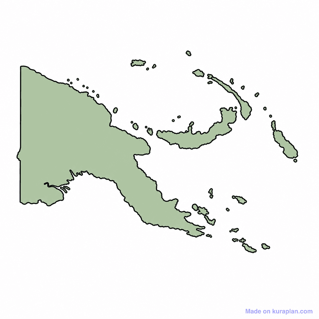 Papua New Guinea Map Outline