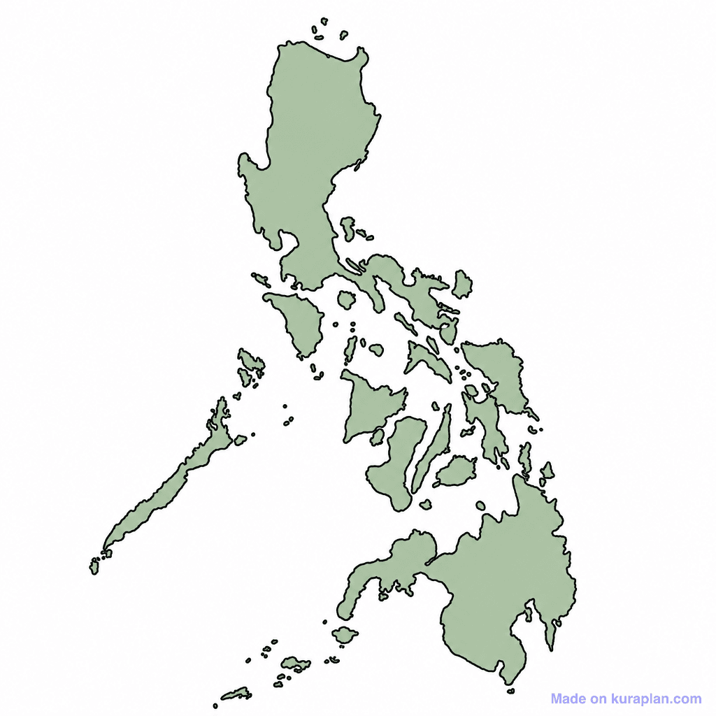 Philippines Map Outline