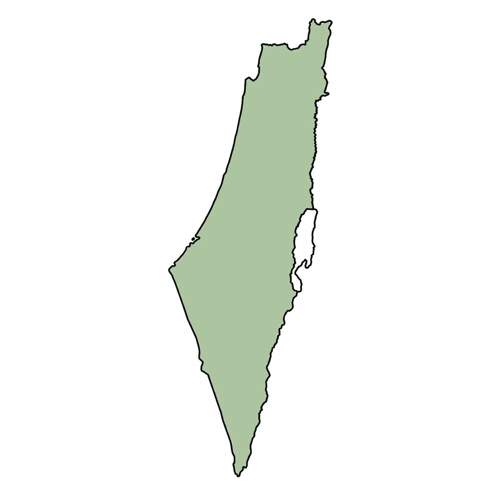 Palestine Map Outline