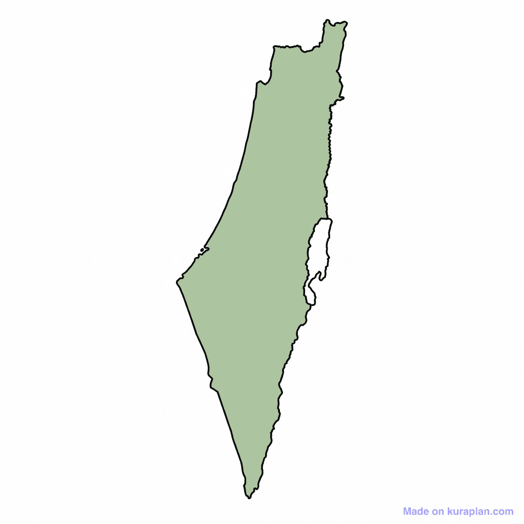Palestine Map Outline