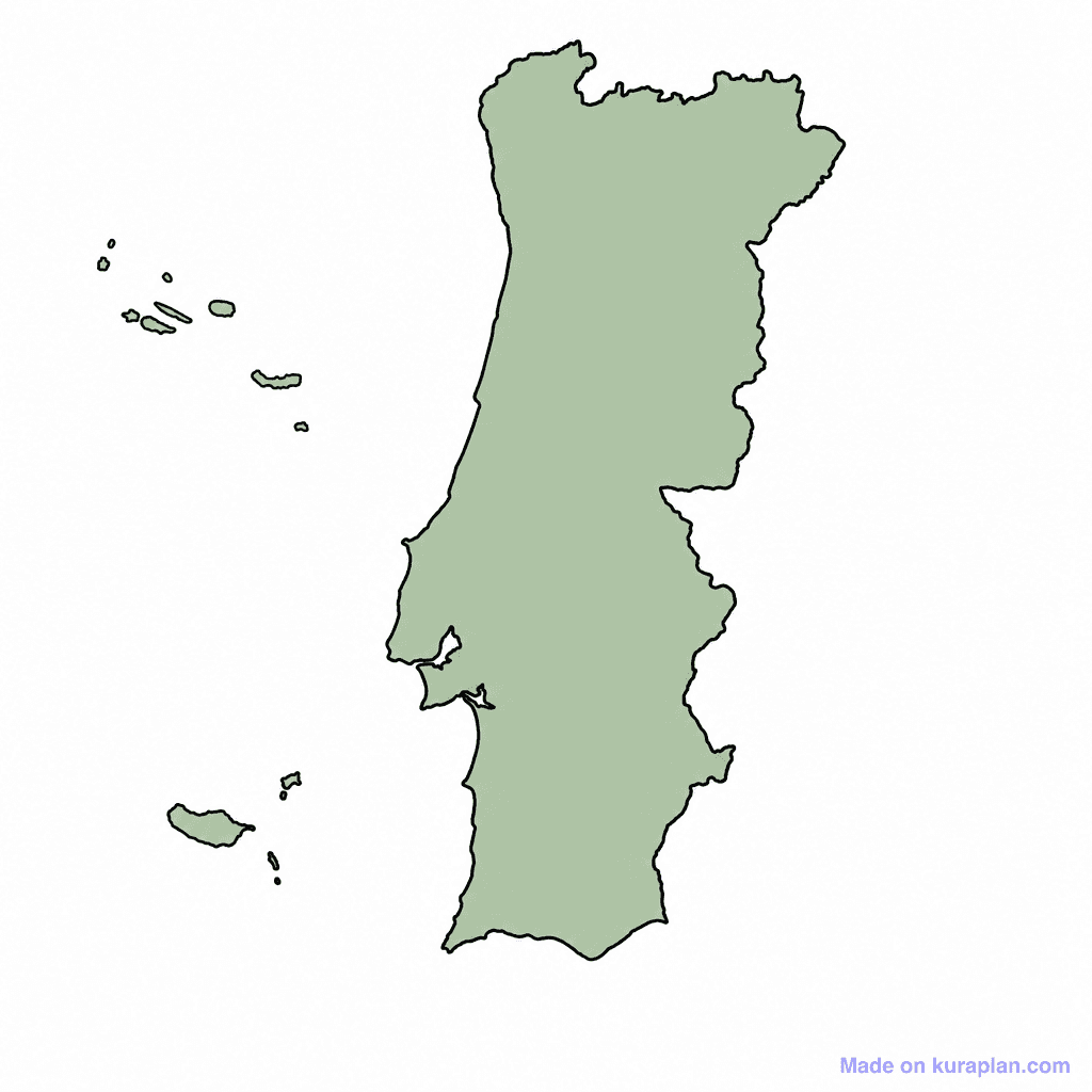 Portugal Map Outline