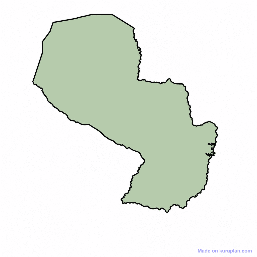 Paraguay Map Outline