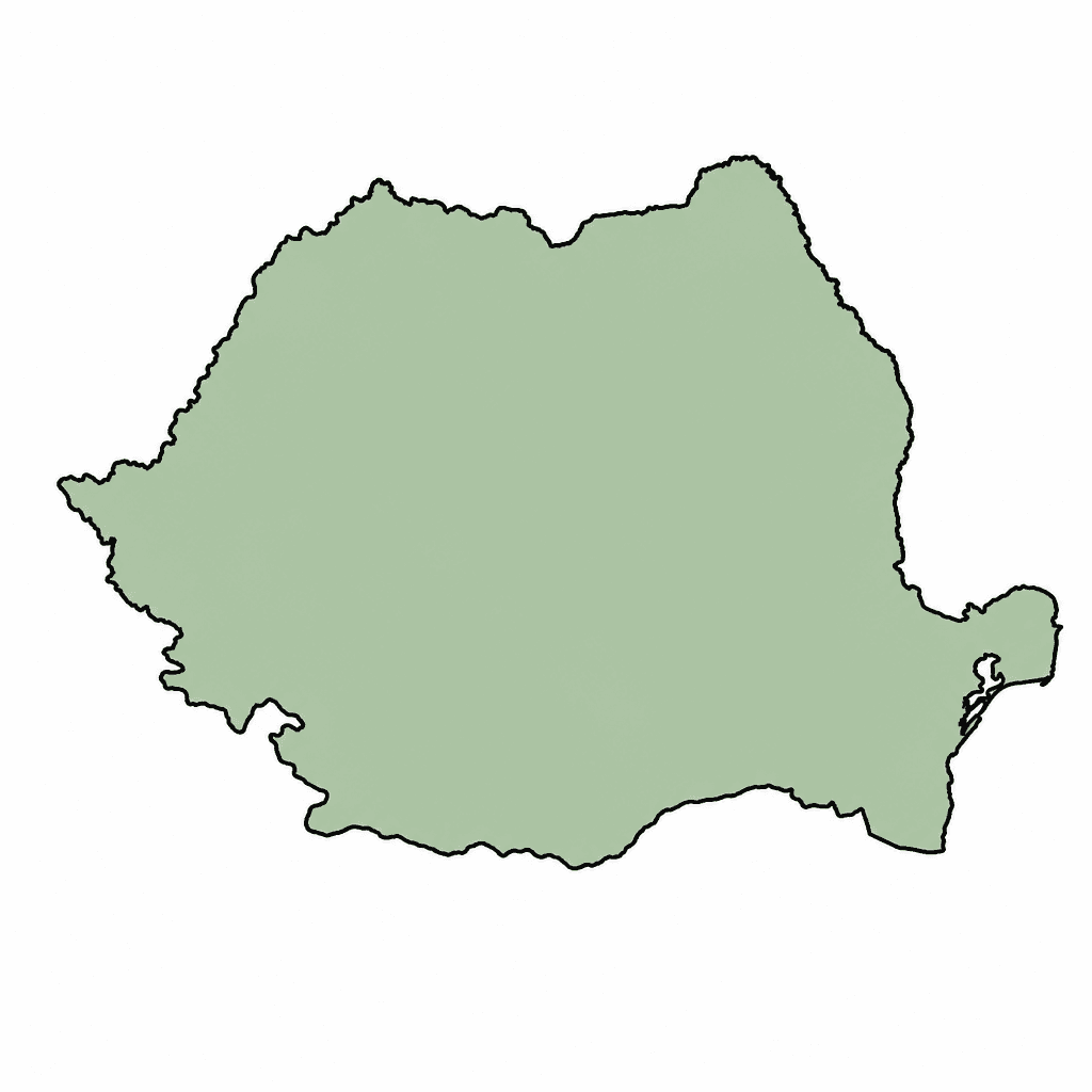 Romania Map Outline