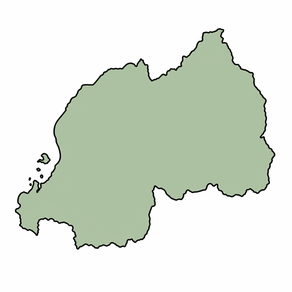 Rwanda Map Outline