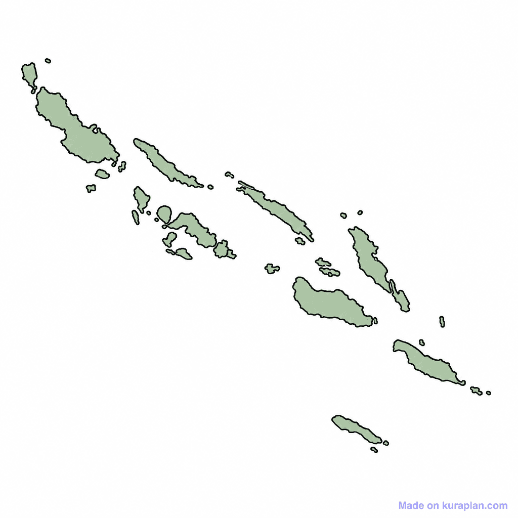 Solomon Islands Map Outline