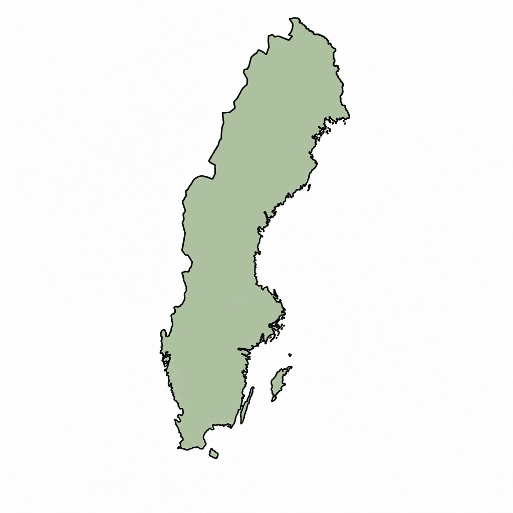 Sweden Map Outline