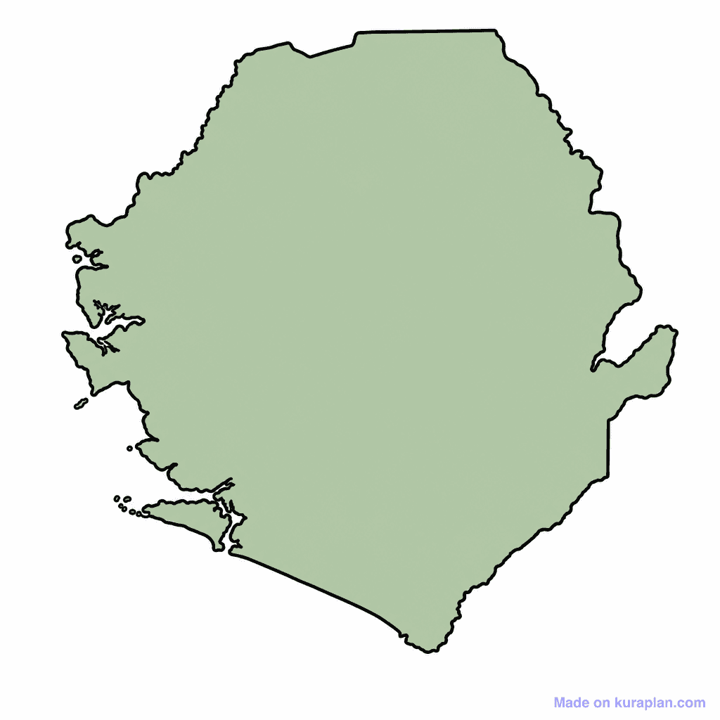 Sierra Leone Map Outline