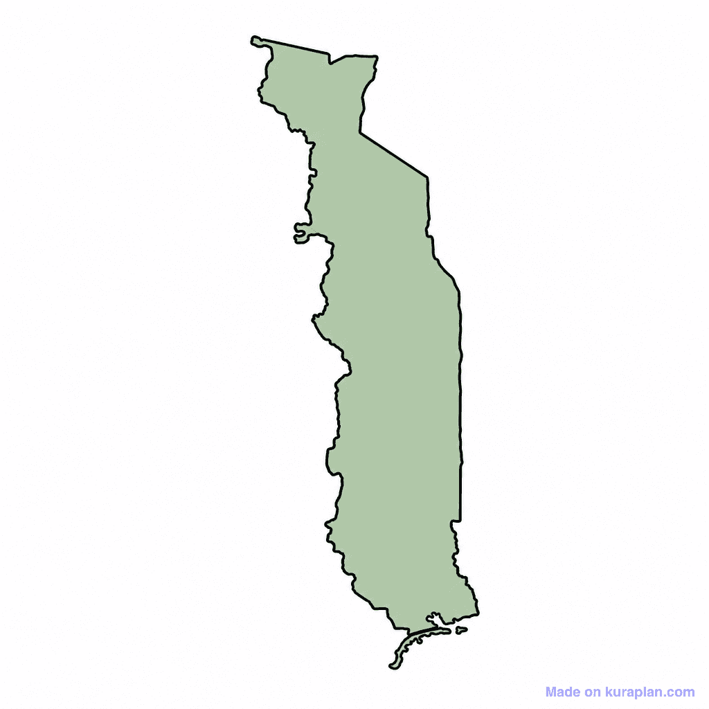 Togo Map Outline