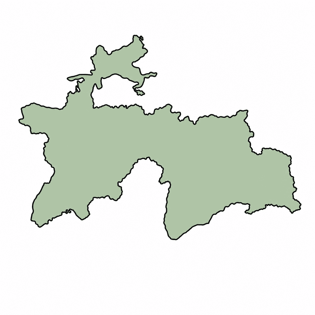Tajikistan Map Outline