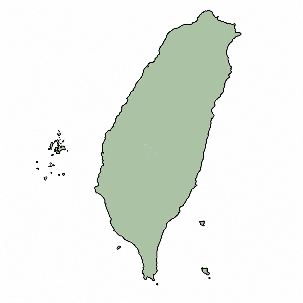 Taiwan Map Outline