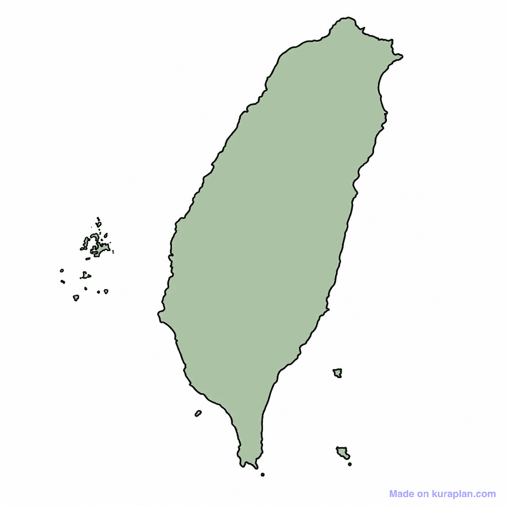 Taiwan Map Outline
