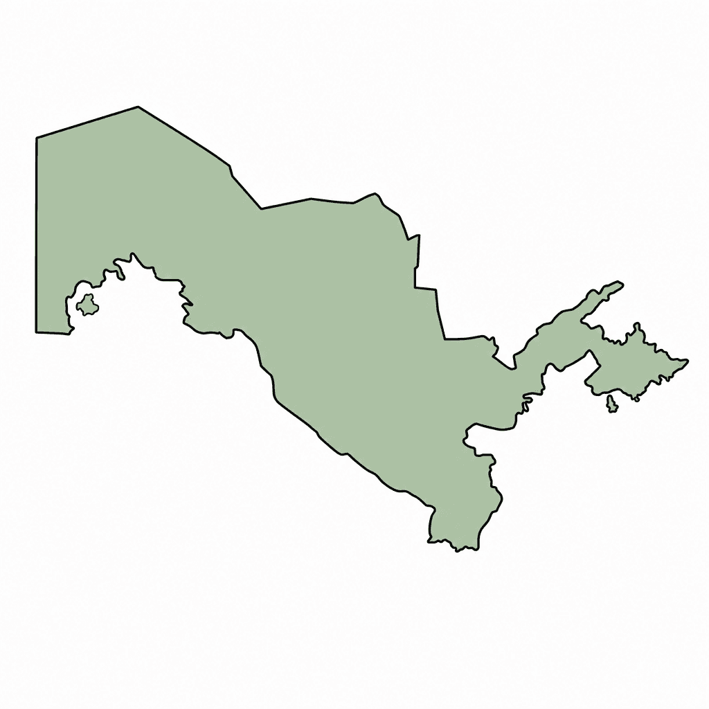 Uzbekistan Map Outline