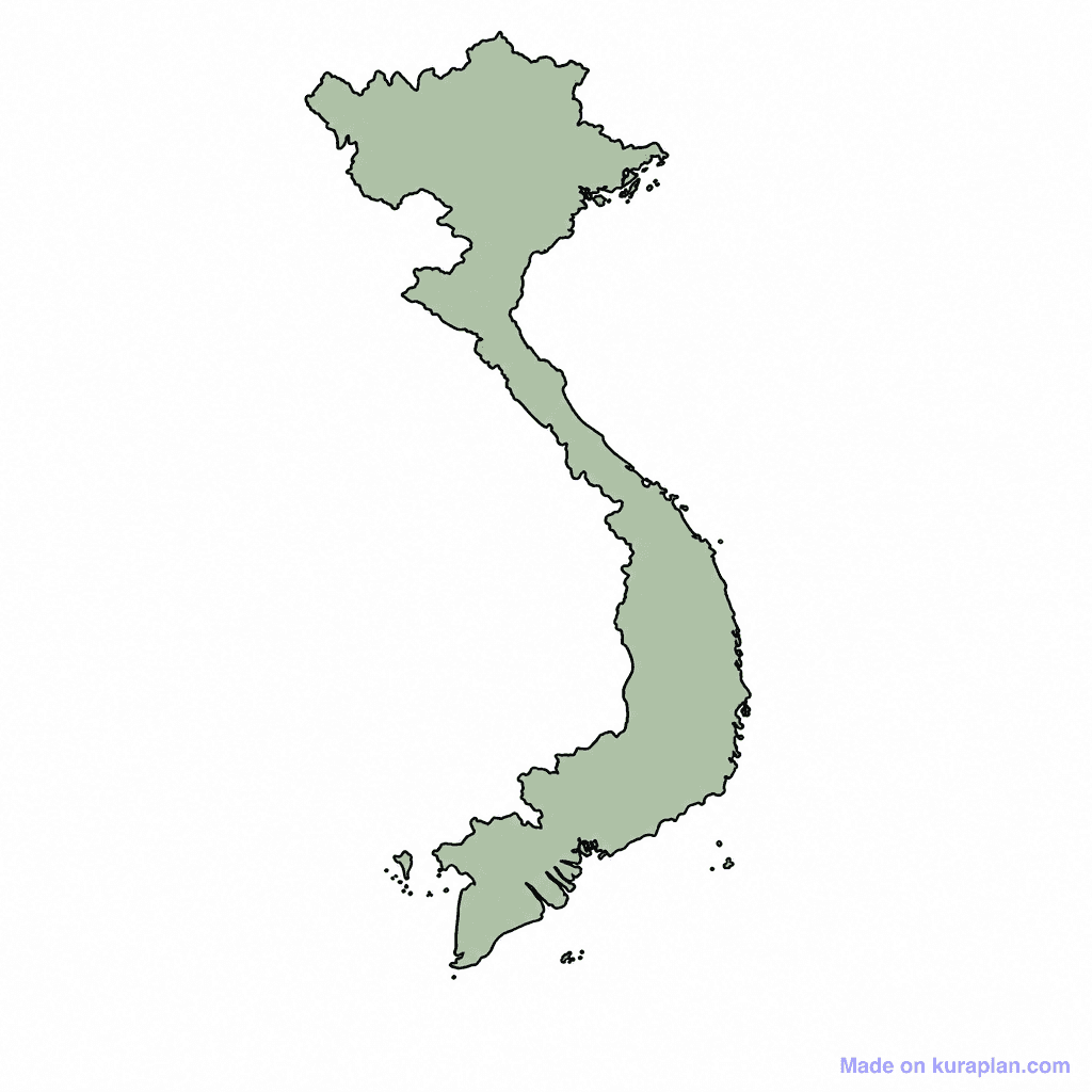Vietnam Map Outline