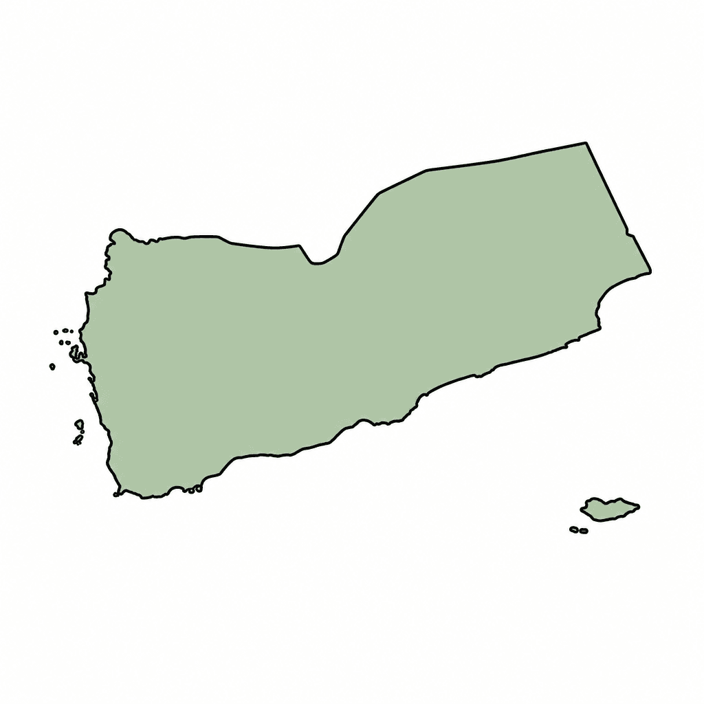 Yemen Map Outline