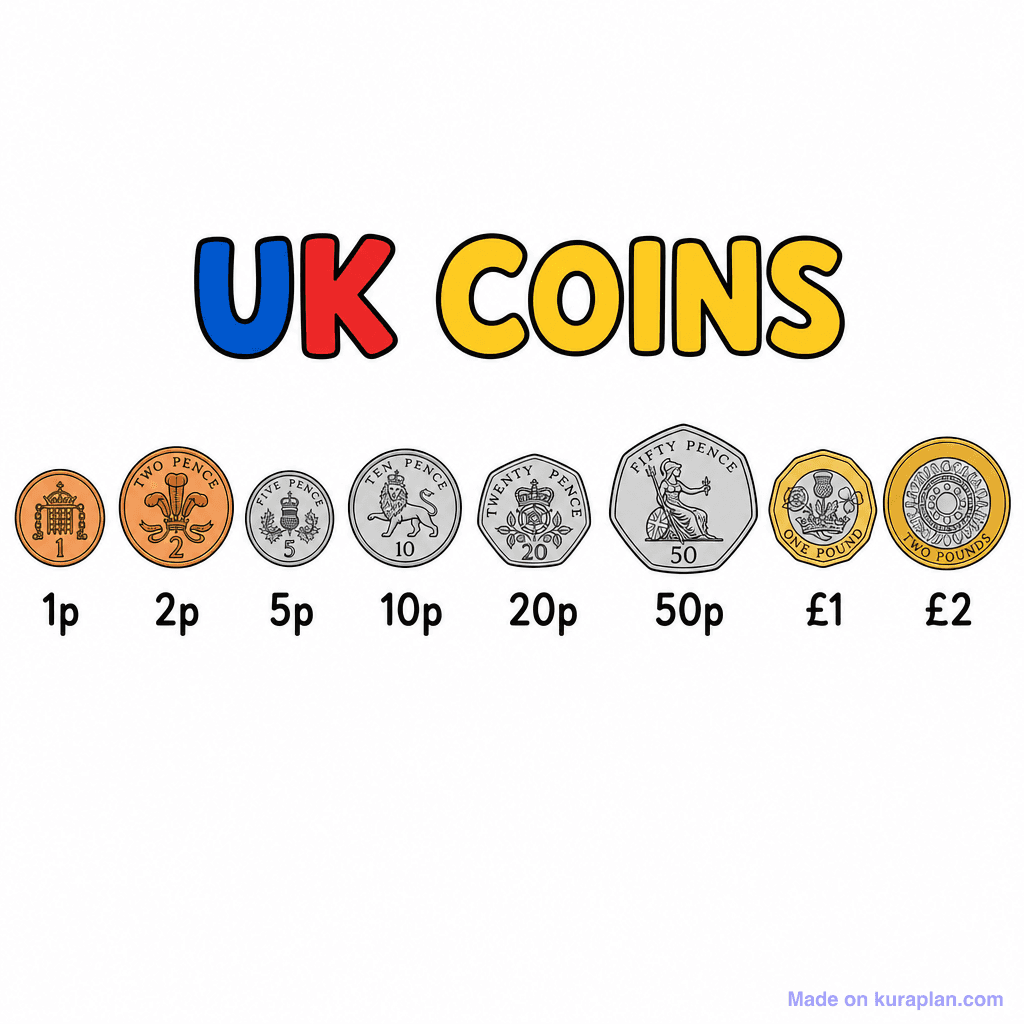 UK Coins Poster