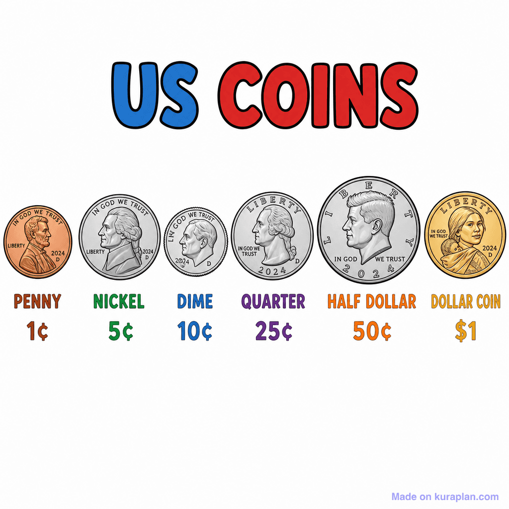 US Coins Poster