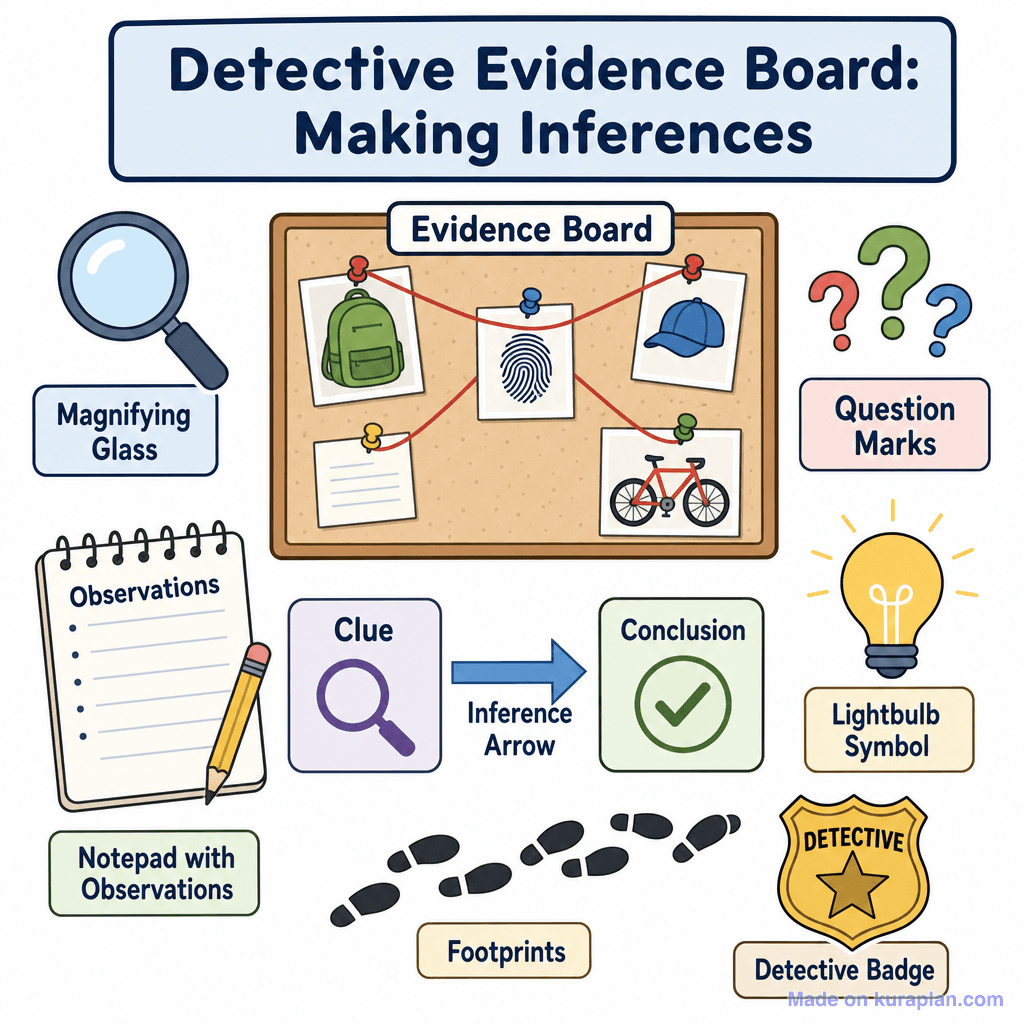 Detective Evidence Board: Making Inferences (simple)