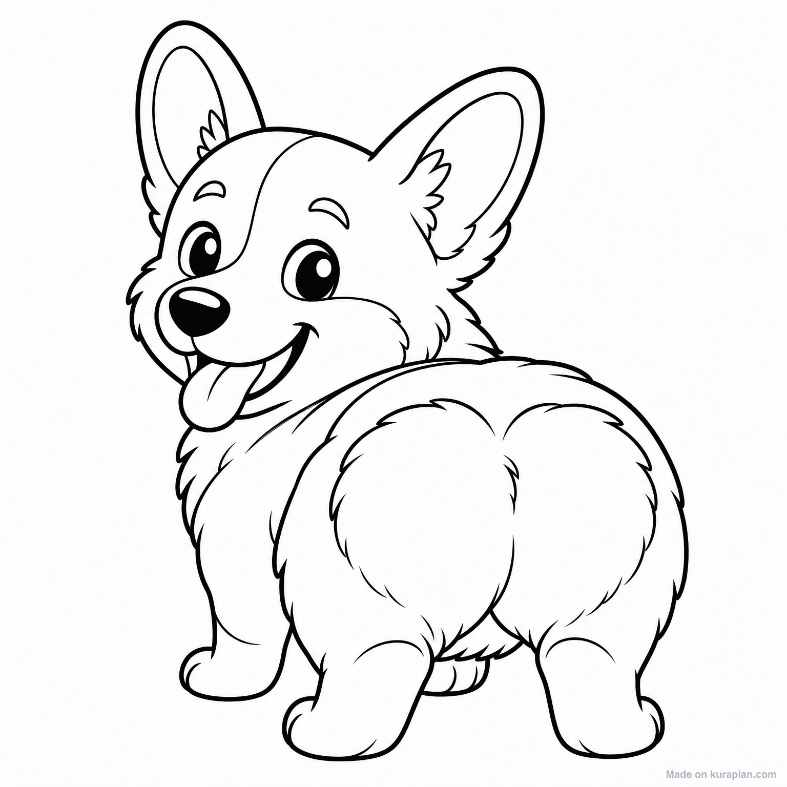 Welsh Corgi — Coloring Page
