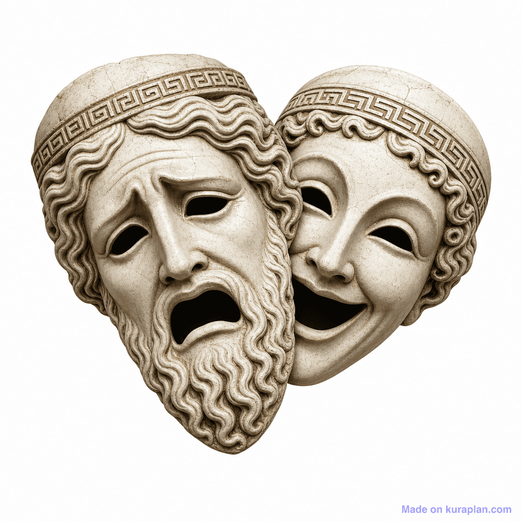 Drama Masks Comedy Tragedy Paired