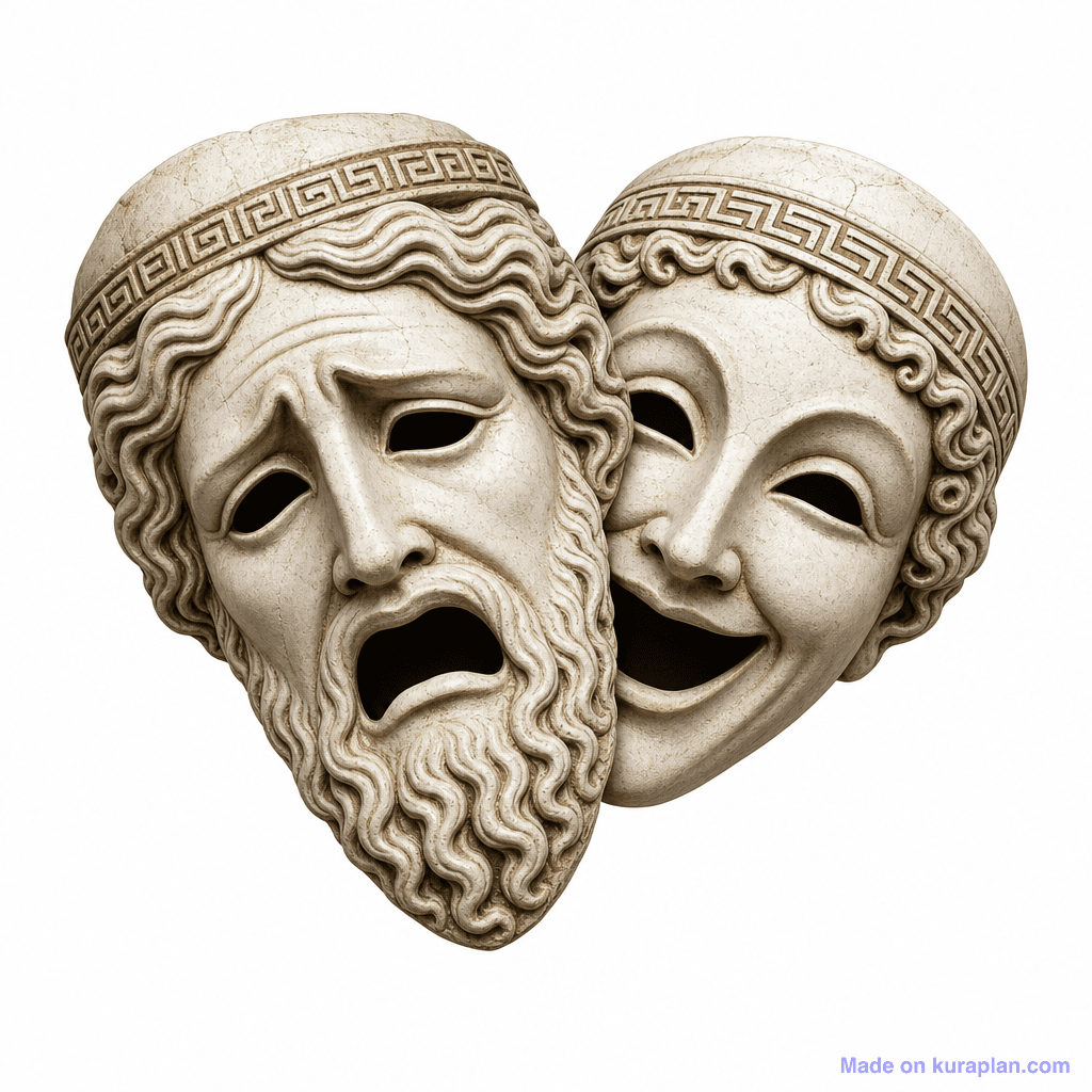 Drama Masks Comedy Tragedy Paired