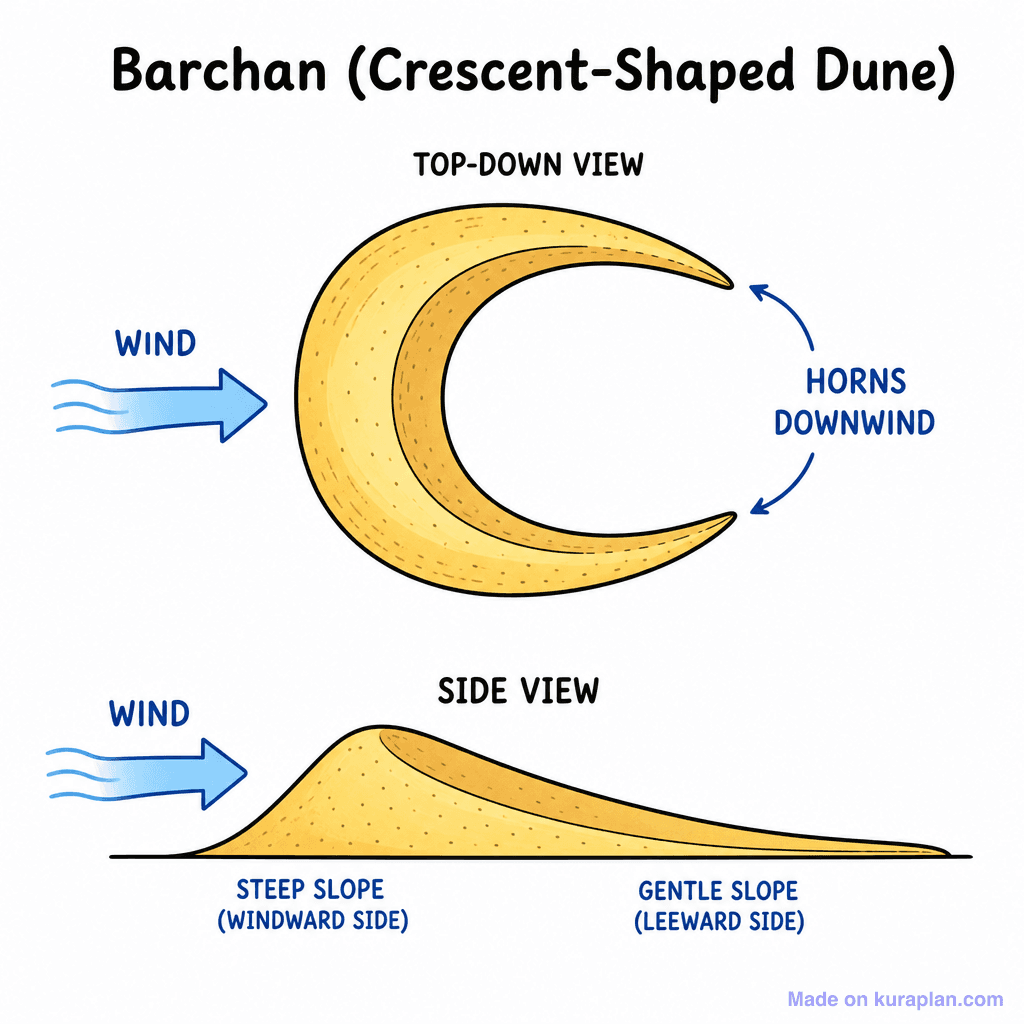 Dune Barchan Diagram