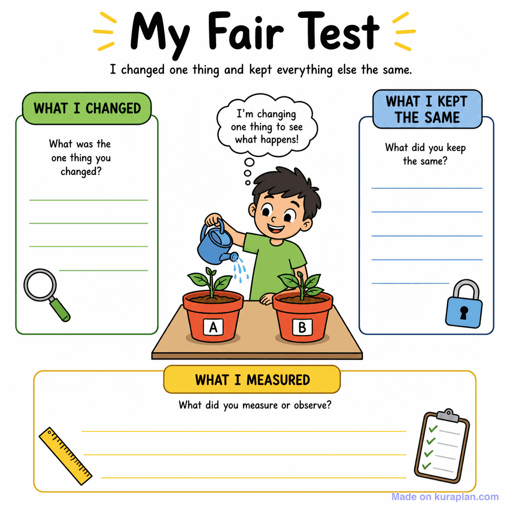 Fair Test Variables Frame