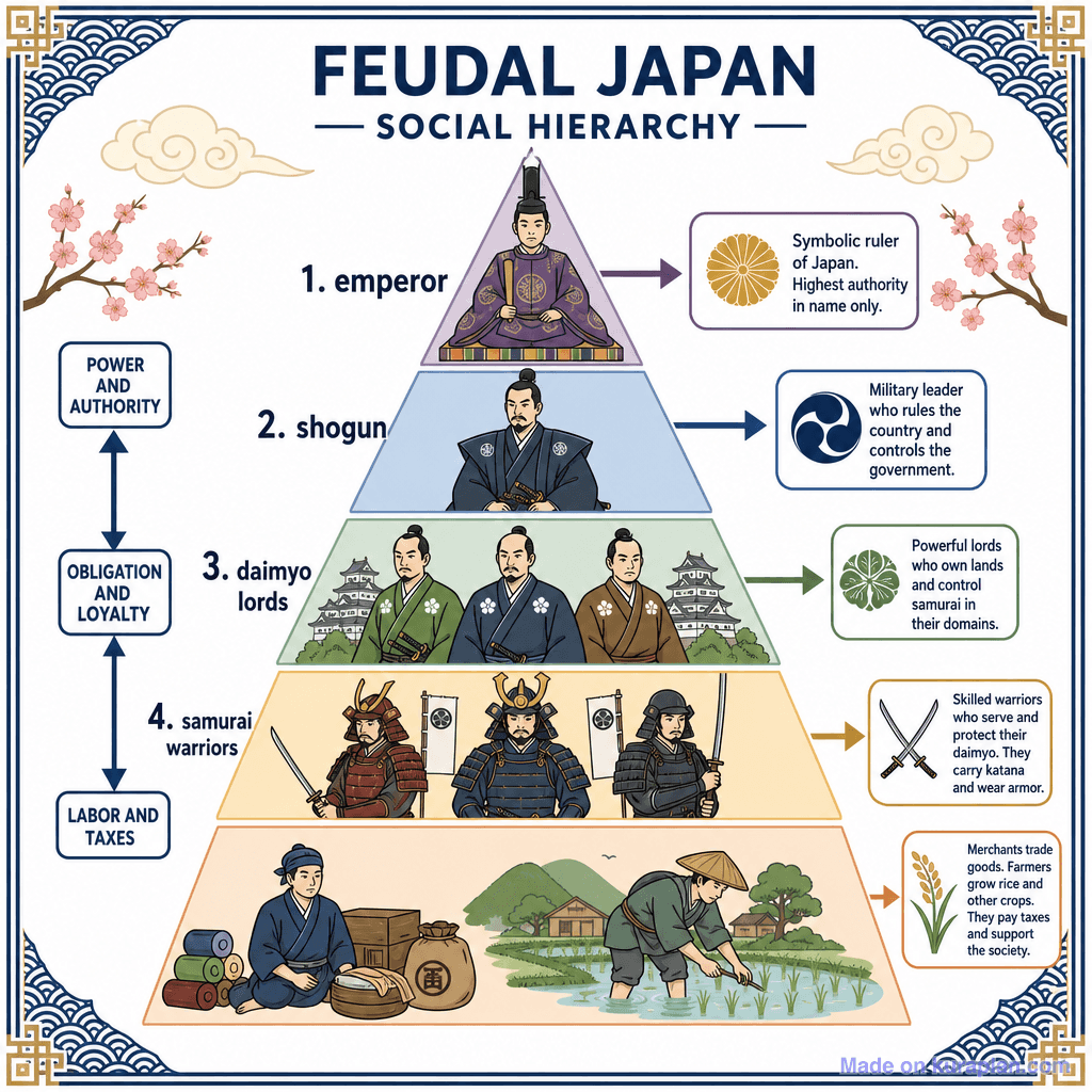Feudal Japan Social Hierarchy (detailed)