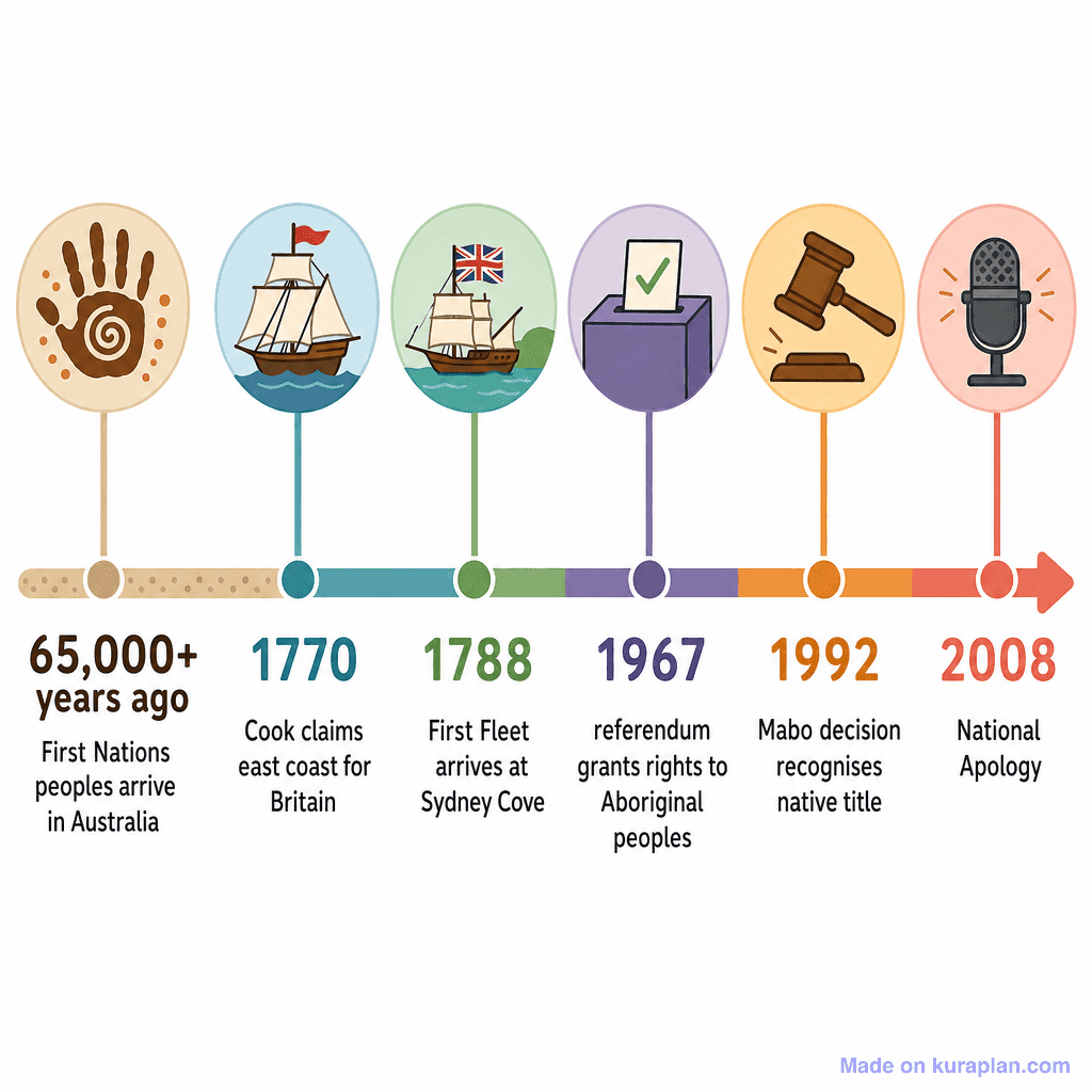 First Nations Australia Timeline (simple)