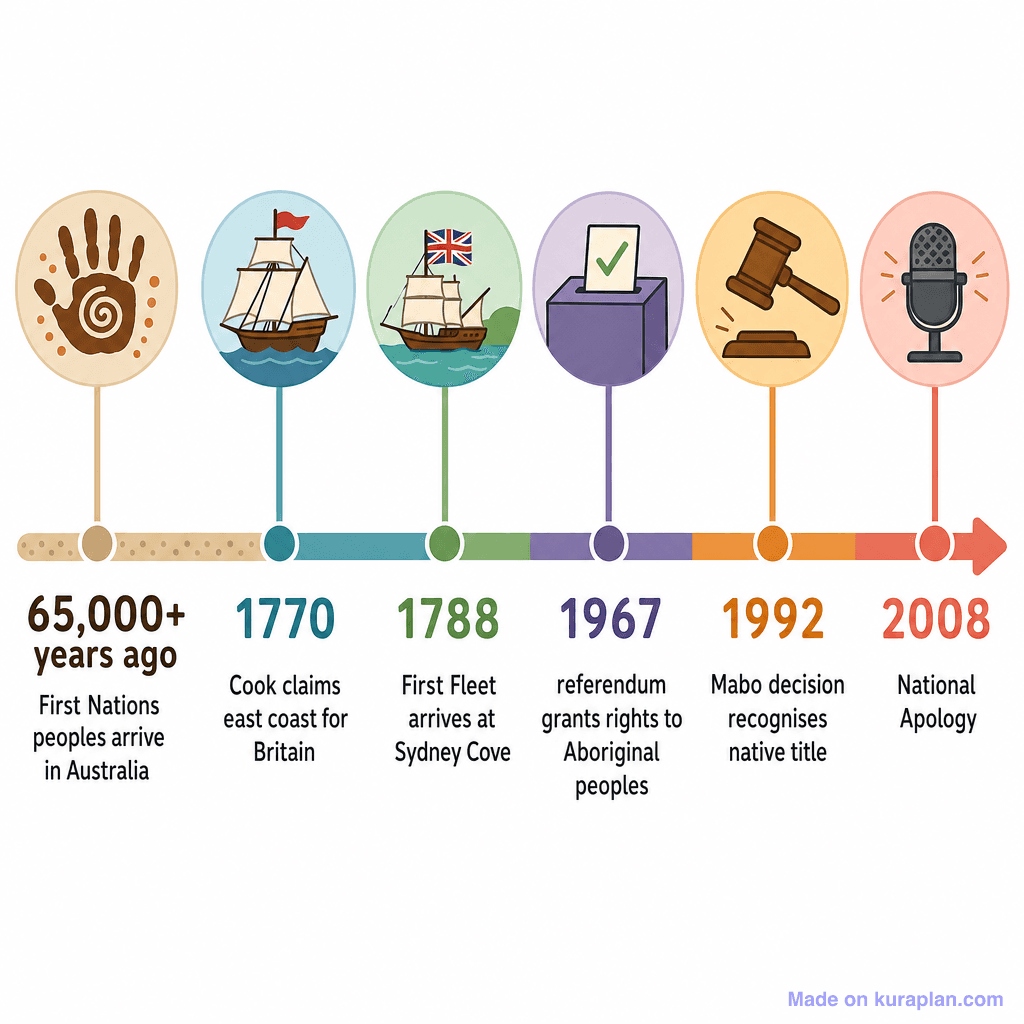 First Nations Australia Timeline (simple)
