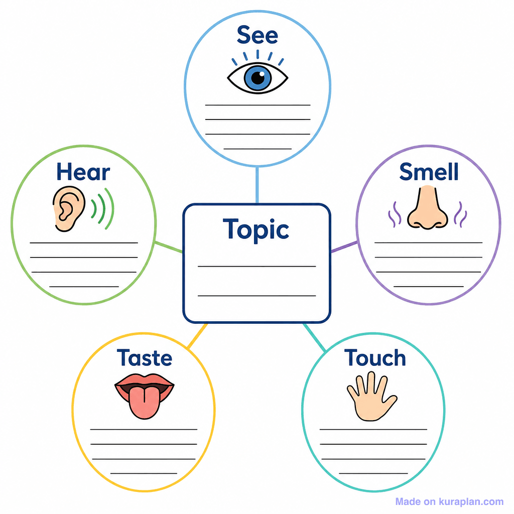 Five Senses Descriptive Writing Planner (simple)