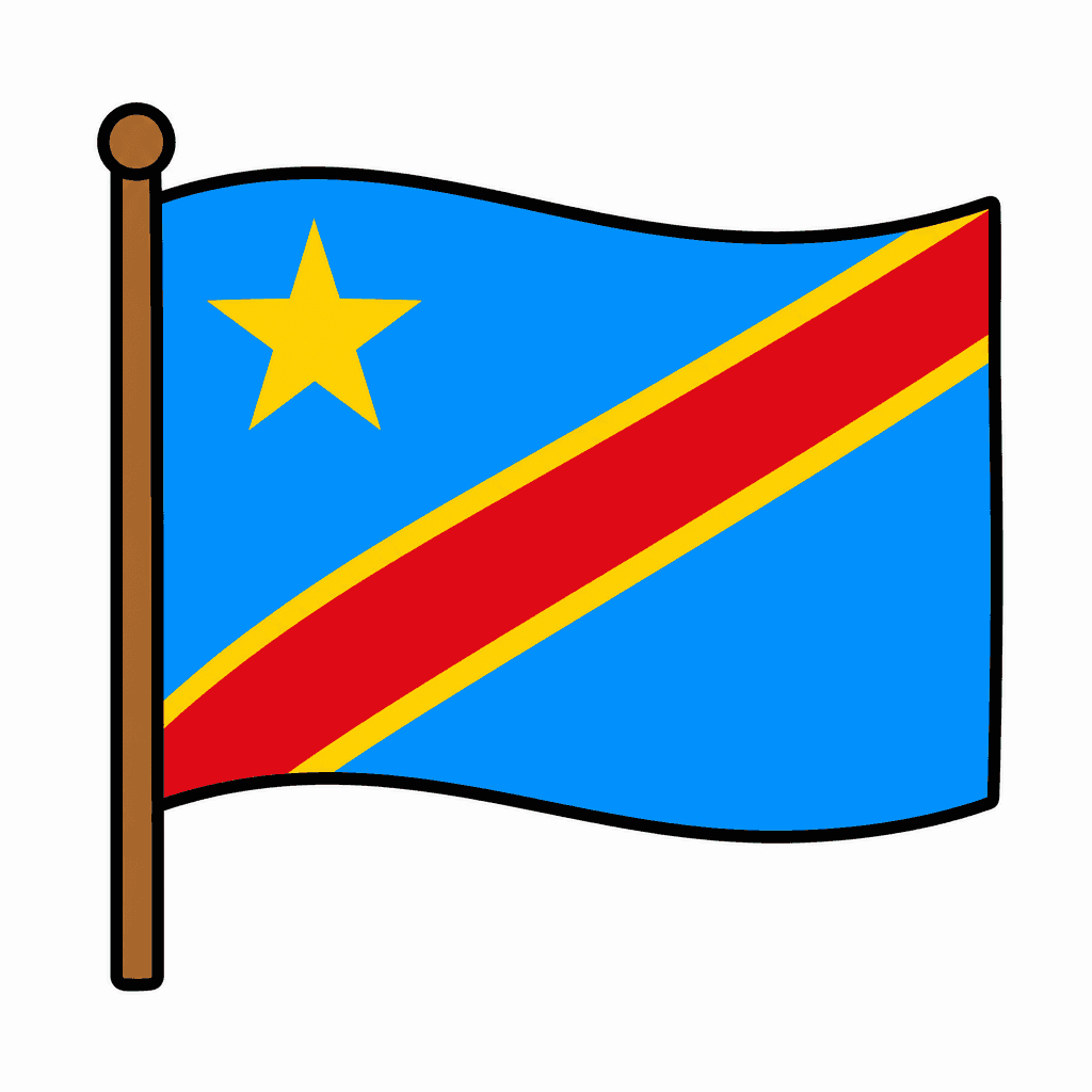 Democratic Republic of the Congo Flag