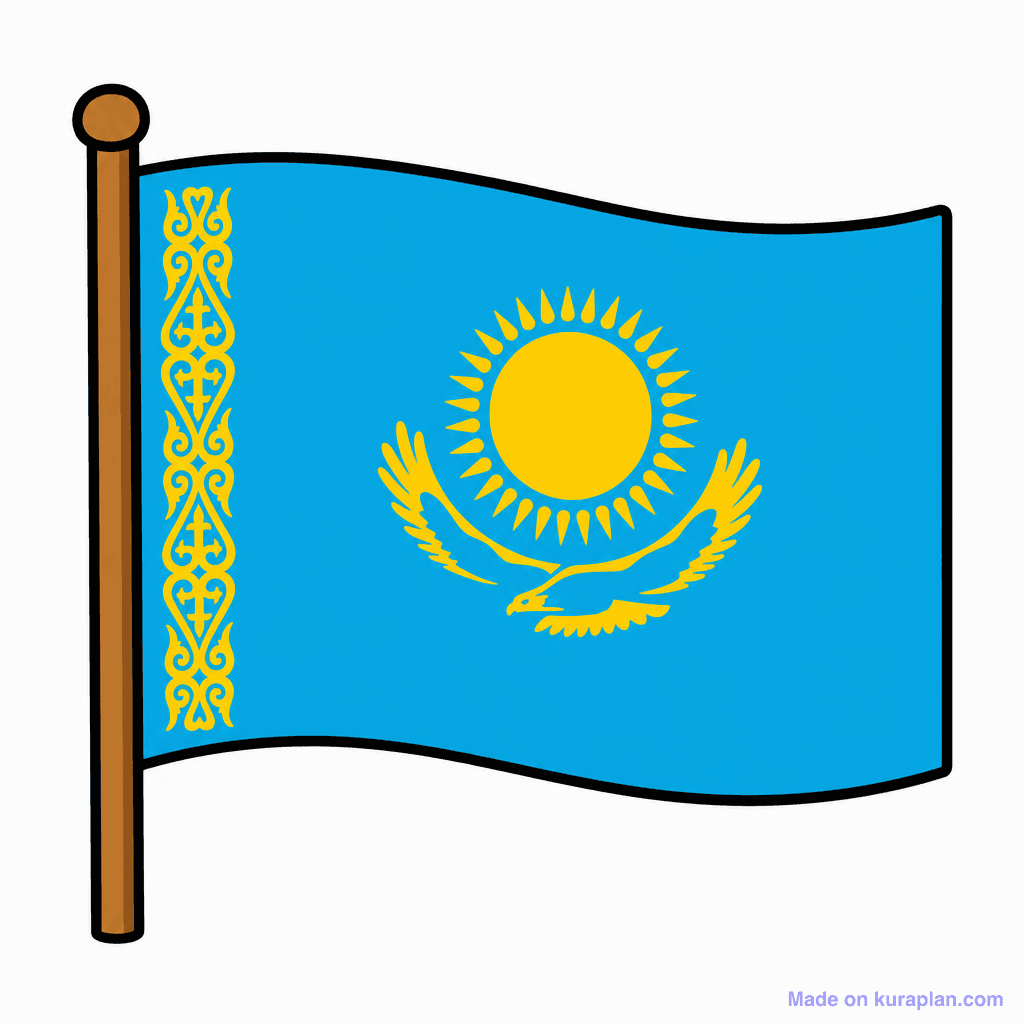 Kazakhstan Flag