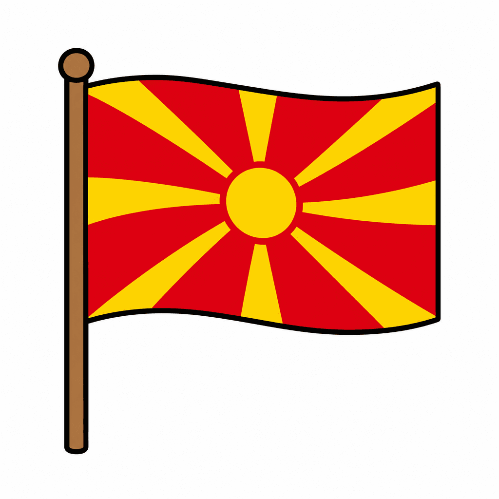 North Macedonia Flag
