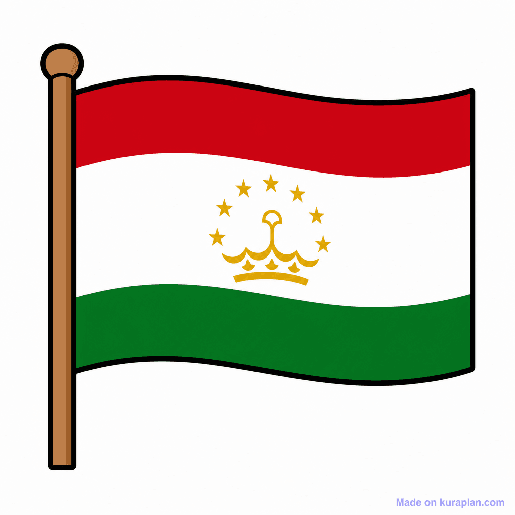 Tajikistan Flag