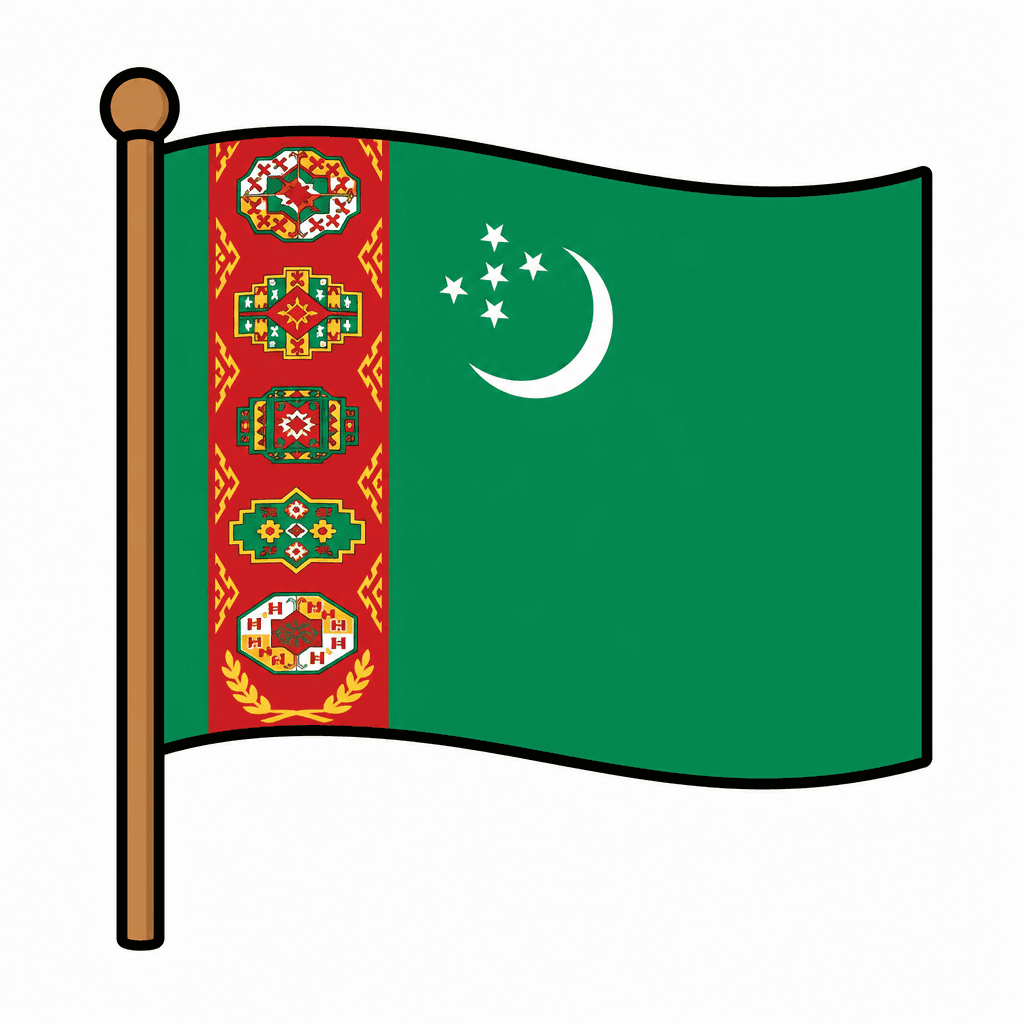 Turkmenistan Flag