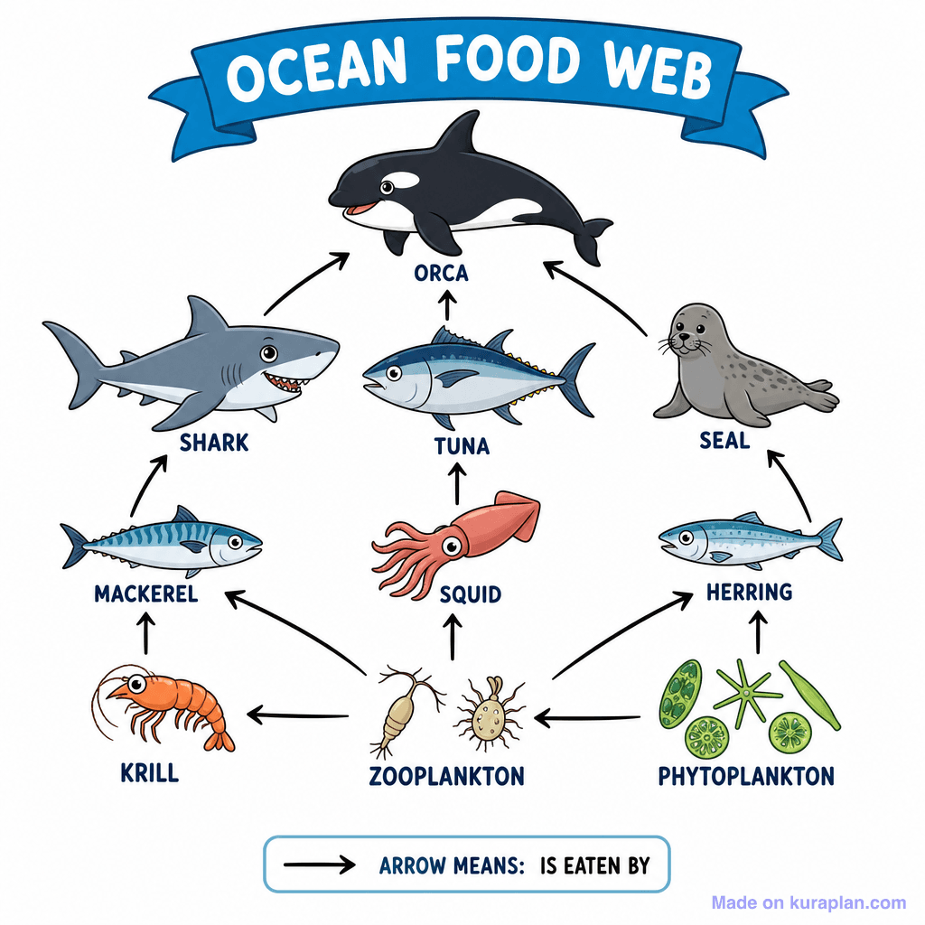 Food Web Ocean Template
