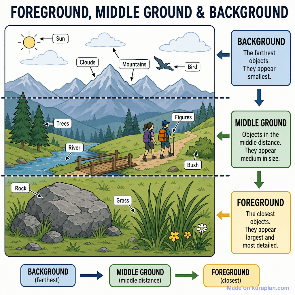 Foreground, Middle Ground & Background (detailed)