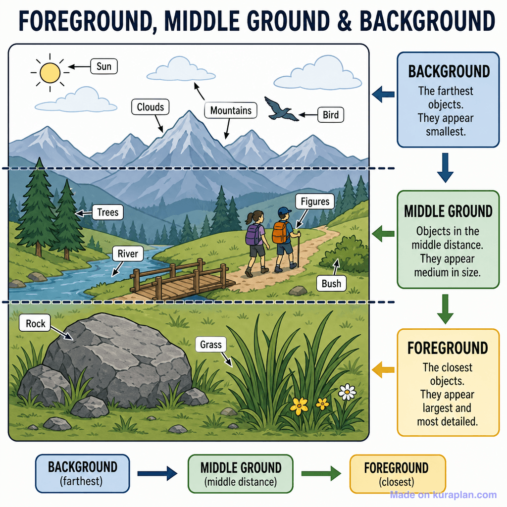 Foreground, Middle Ground & Background (detailed)