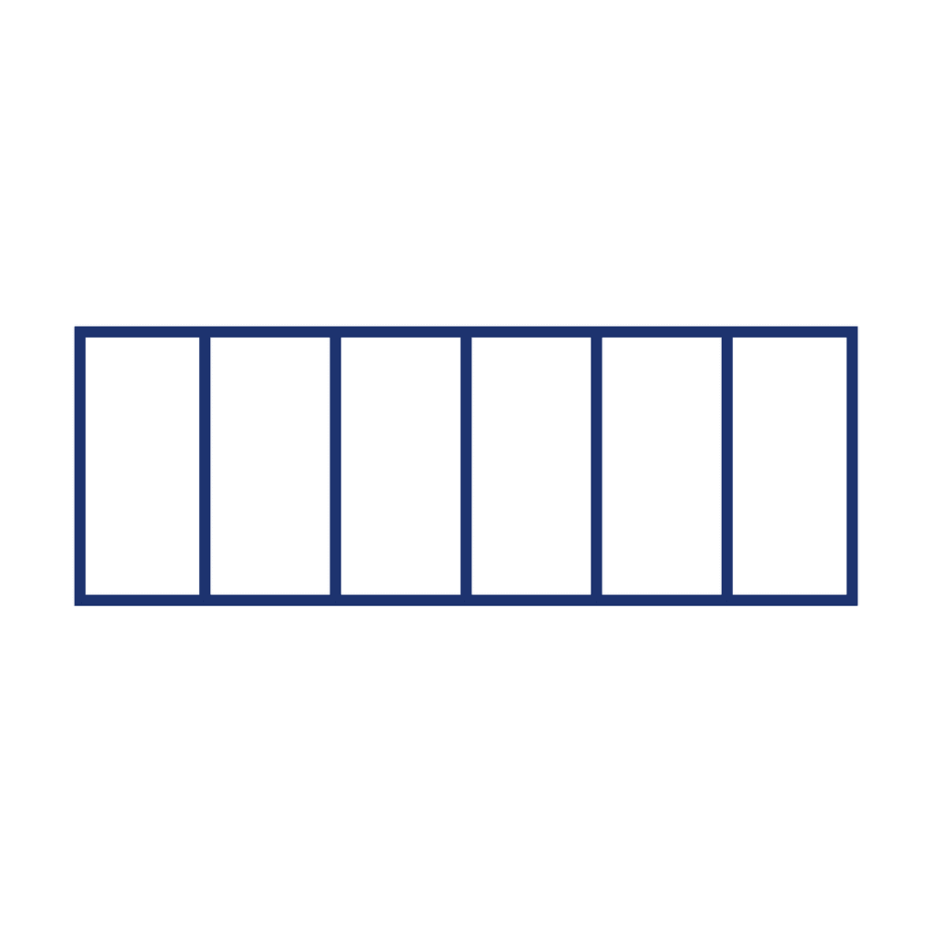 Fraction Bar — 0/6 (zero)