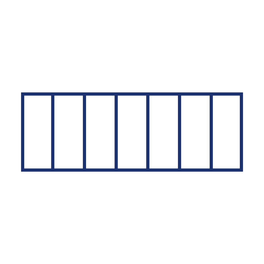 Fraction Bar — 0/7 (zero)