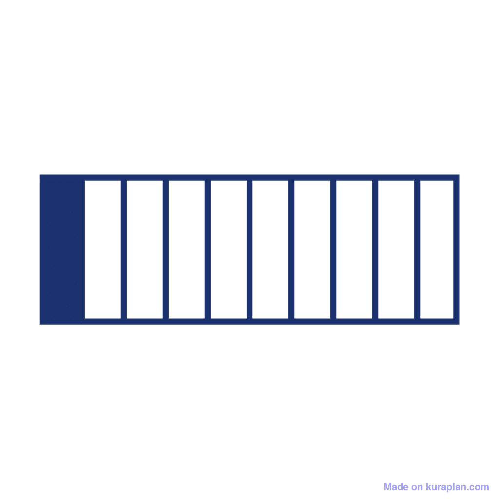 Fraction Bar — 1/10 (one tenth)