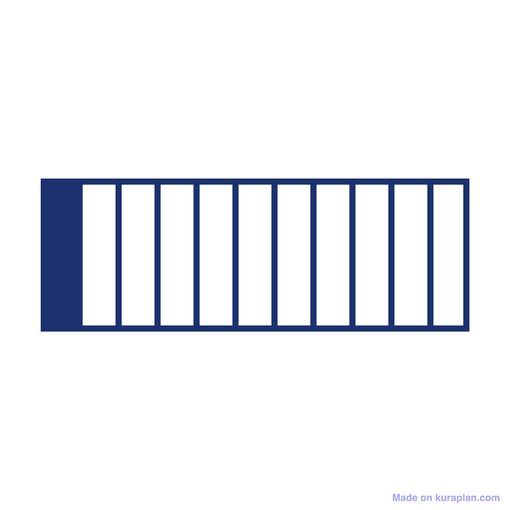 Fraction Bar — 1/11 (one eleventh)