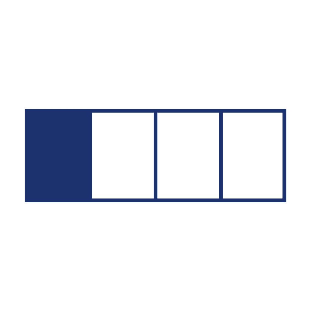Fraction Bar — 1/4 (one quarter)