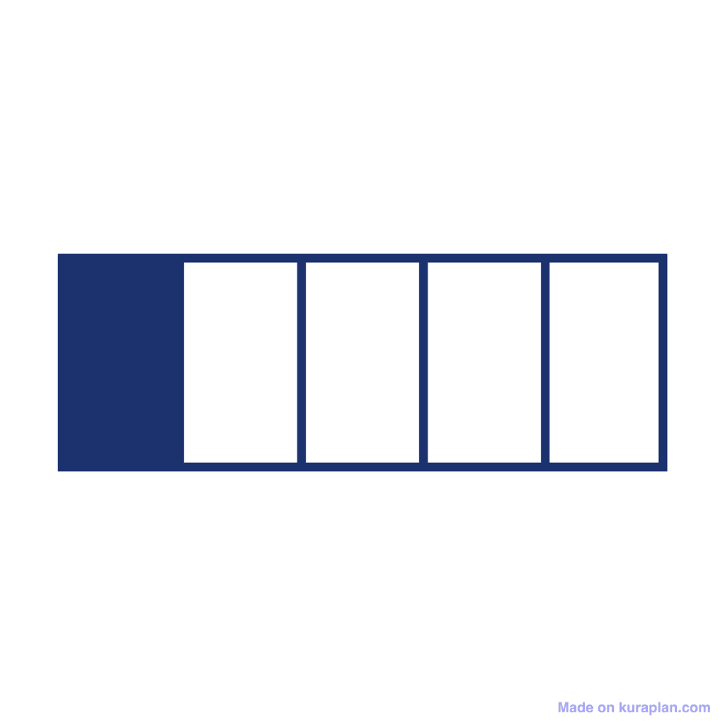 Fraction Bar — 1/5 (one fifth)