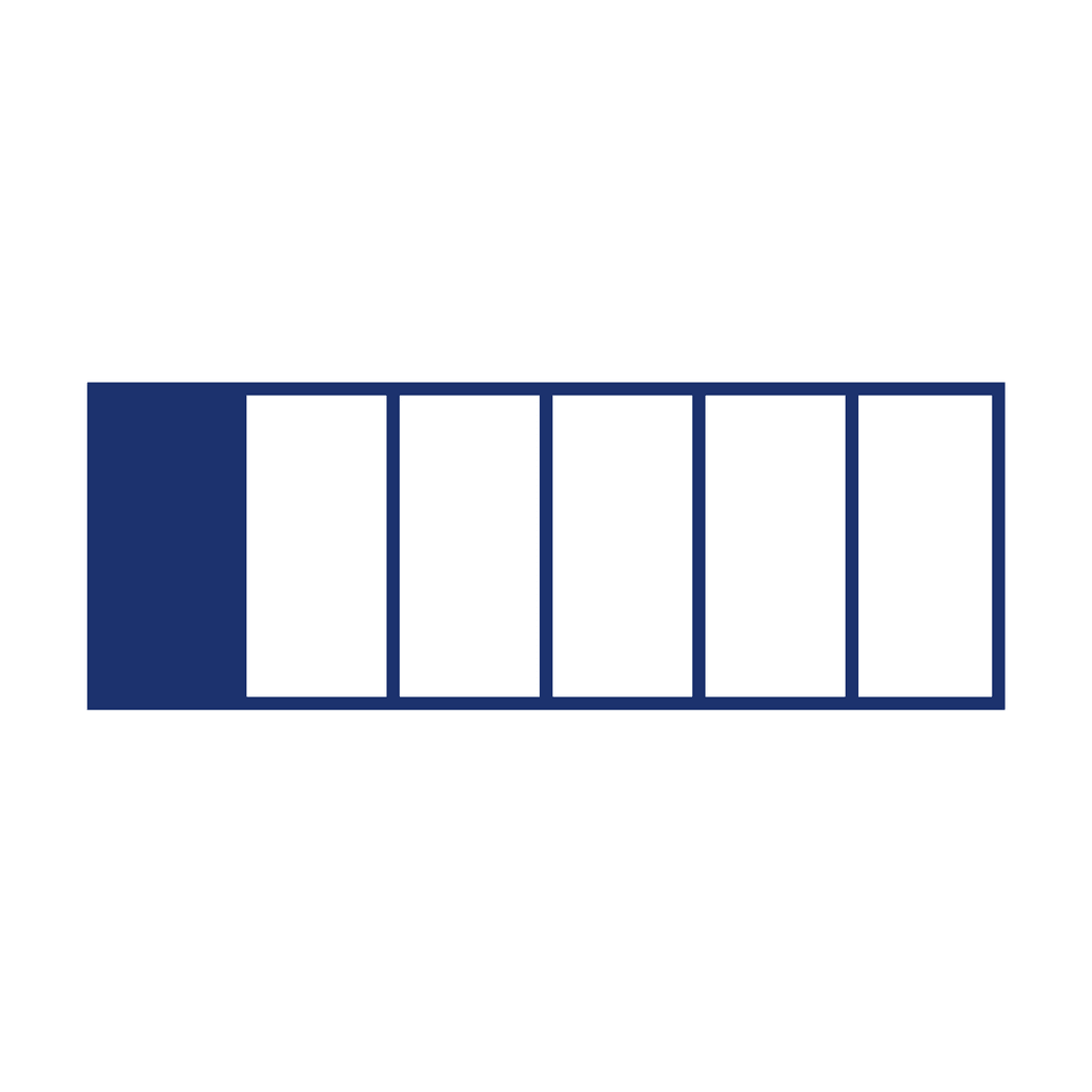 Fraction Bar — 1/6 (one sixth)