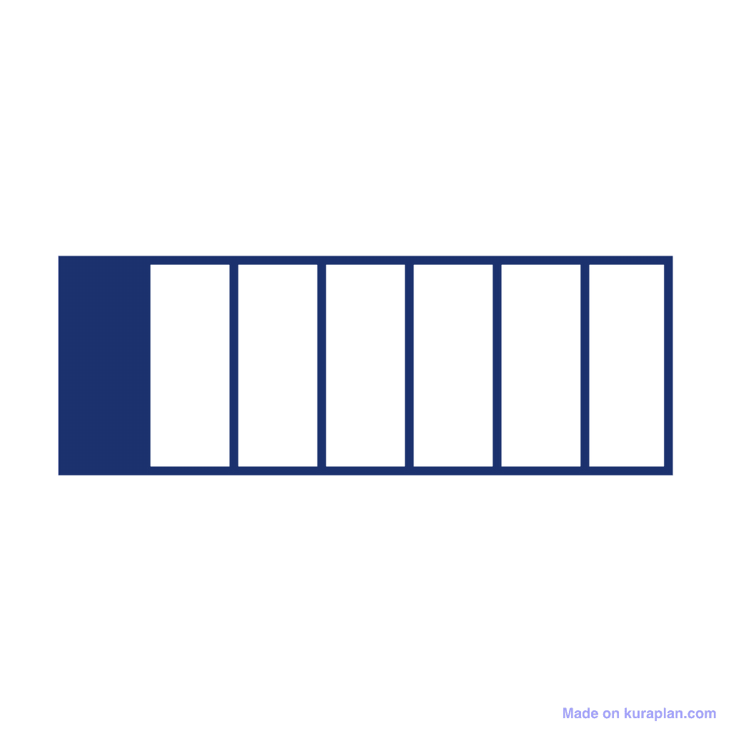 Fraction Bar — 1/7 (one seventh)